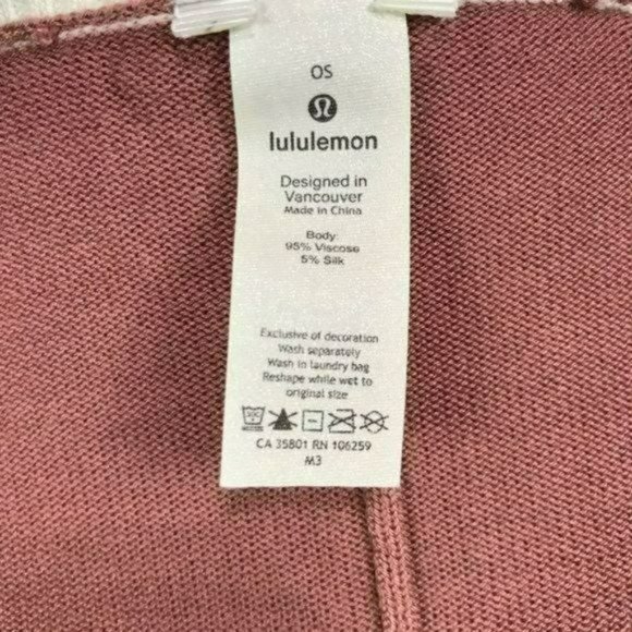 Lululemon Hatha Open Front Shawl Wrap Colorblock Barbiecore Pink and Blue, New - Picture 6 of 7